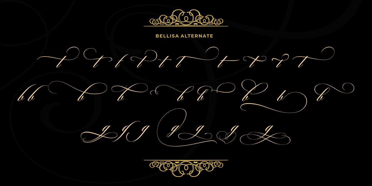Пример шрифта Bellisa Script Script